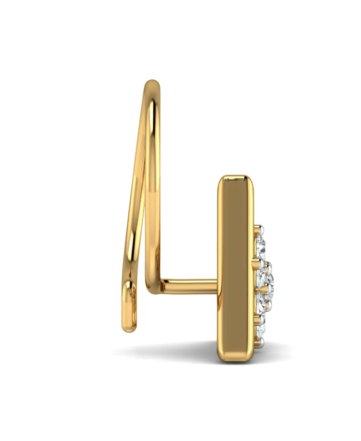 Simple Triangle Diamond Nosepin - Image 3