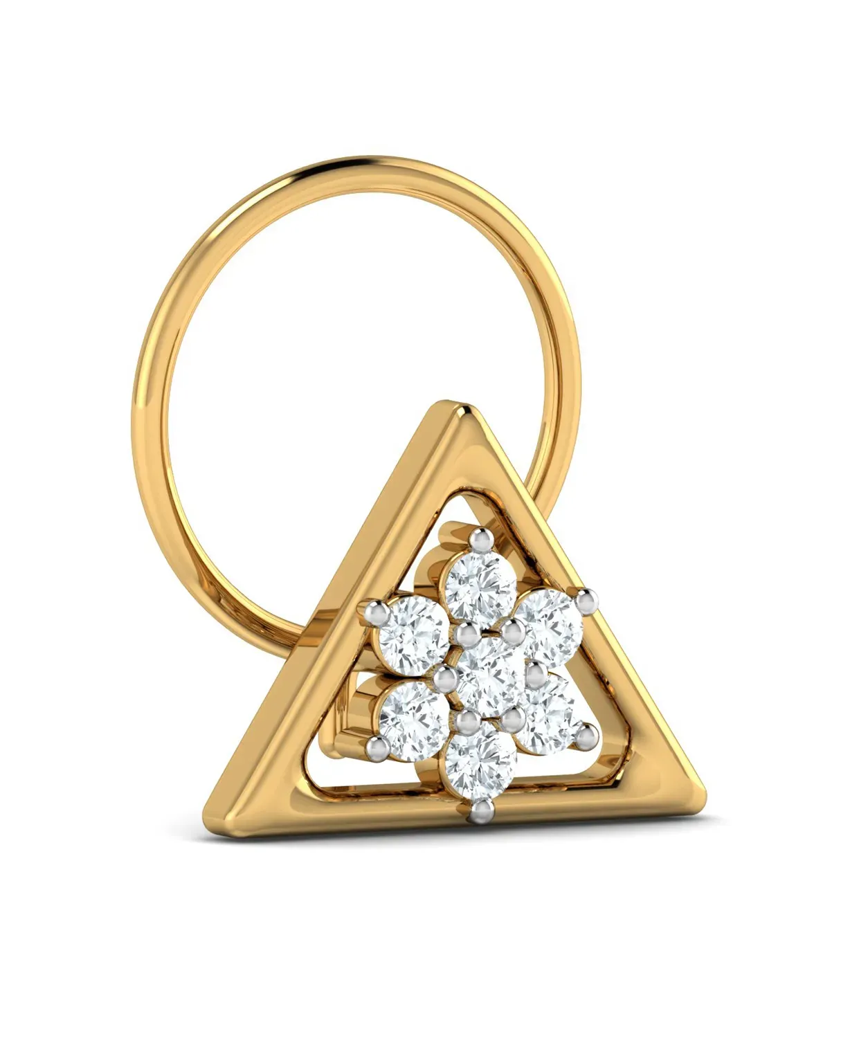 Simple Triangle Diamond Nosepin - Image 4