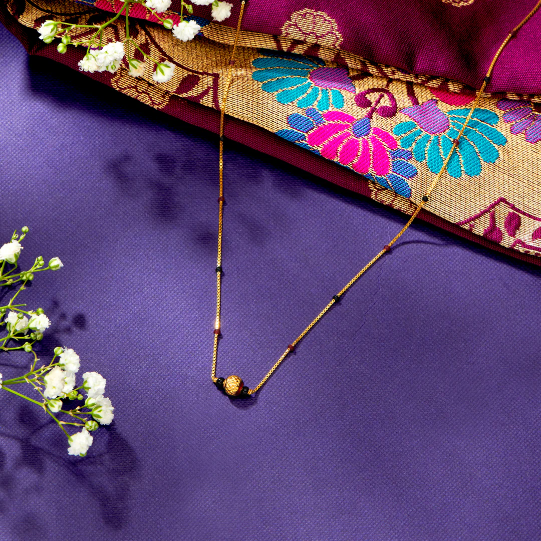 Sphere Gold Modern Mangalsutra For Women