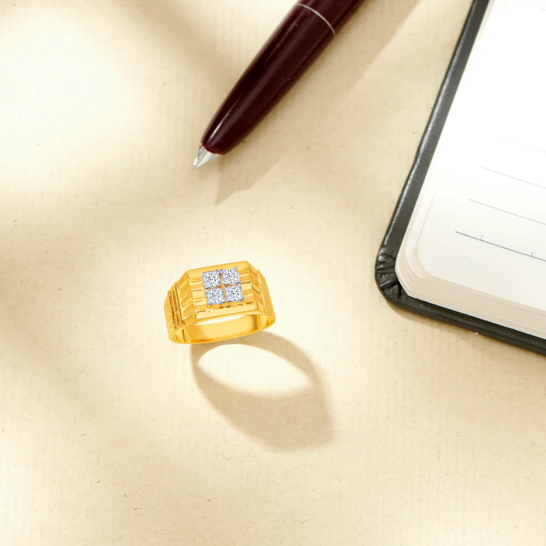 Stone Haven Yellow Gold Men's Ring