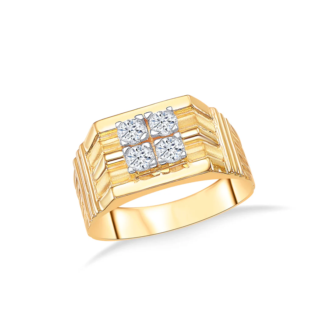 Stone Haven Yellow Gold Men's Ring - Image 2