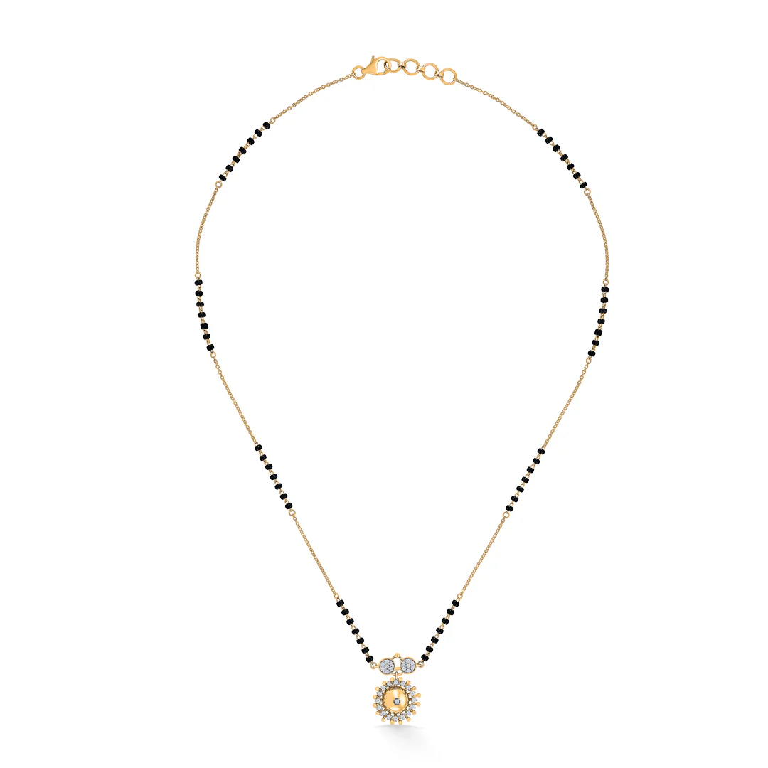 Sunbeam Sparkle Gold & Diamond Modern Mangalsutra for Women - Image 2