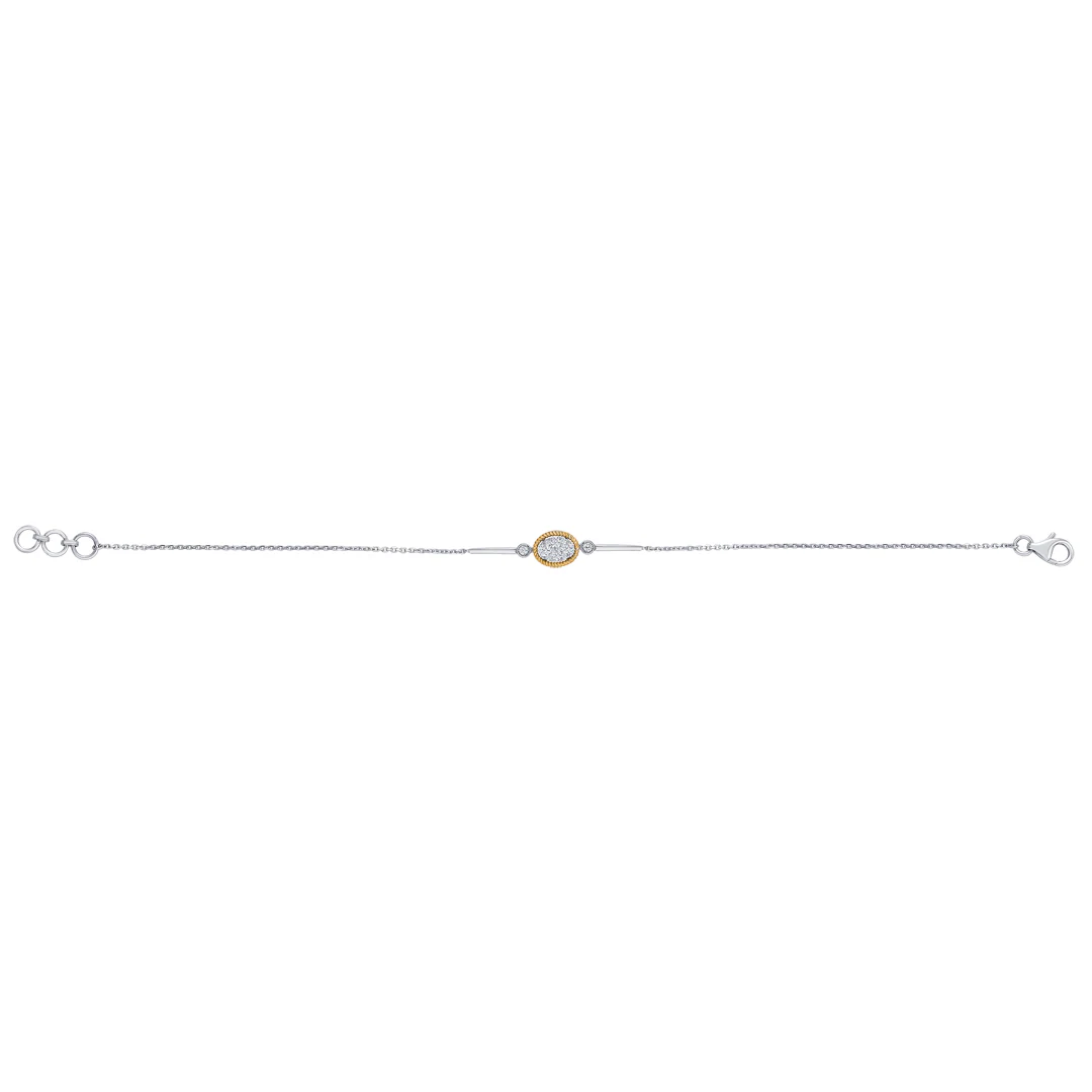 Trinkle Charm Gold & Diamond Flexible Bracelet - Image 4