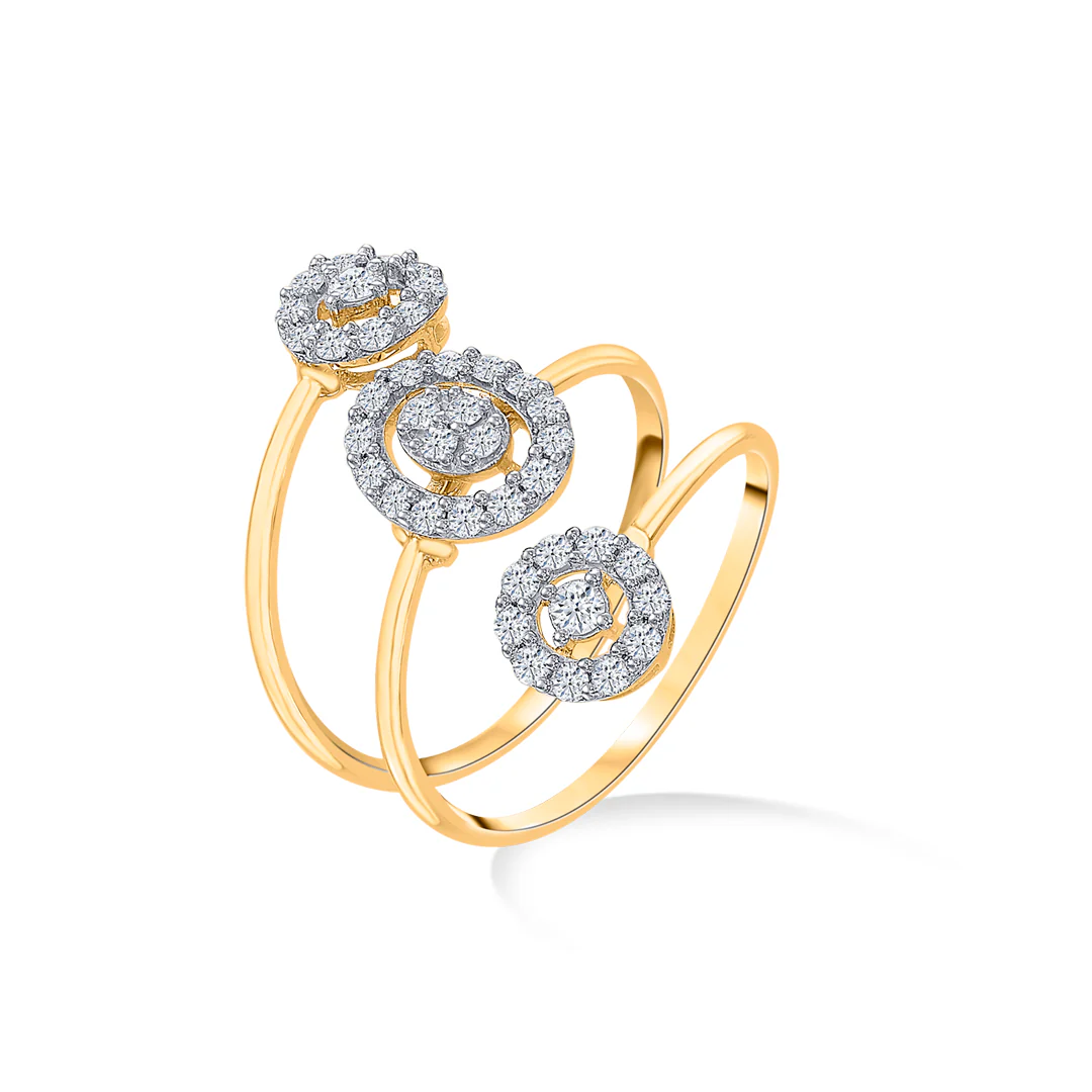 Twilight Gold & Diamond Fashion Ring For Women - Image 3