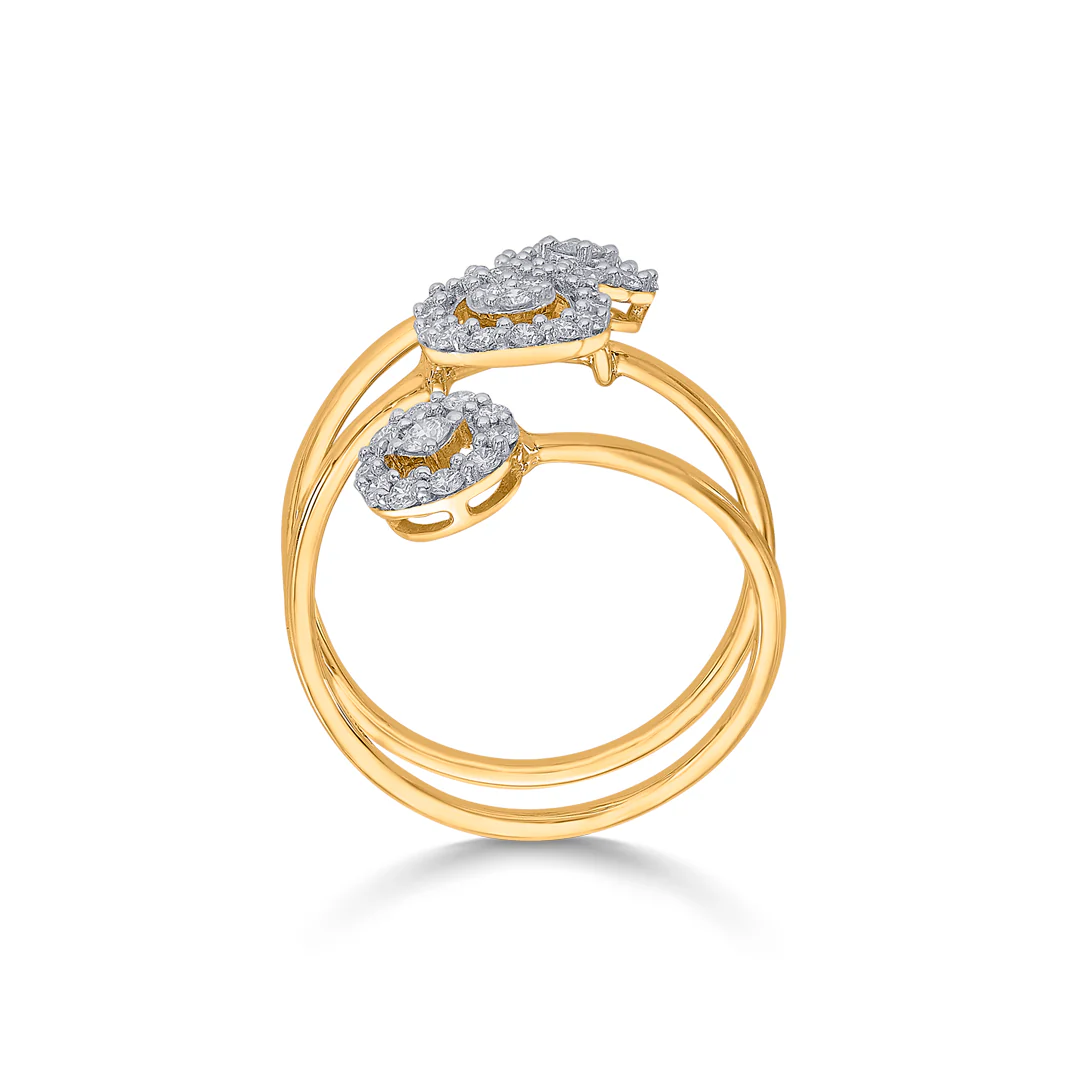 Twilight Gold & Diamond Fashion Ring For Women - Image 4