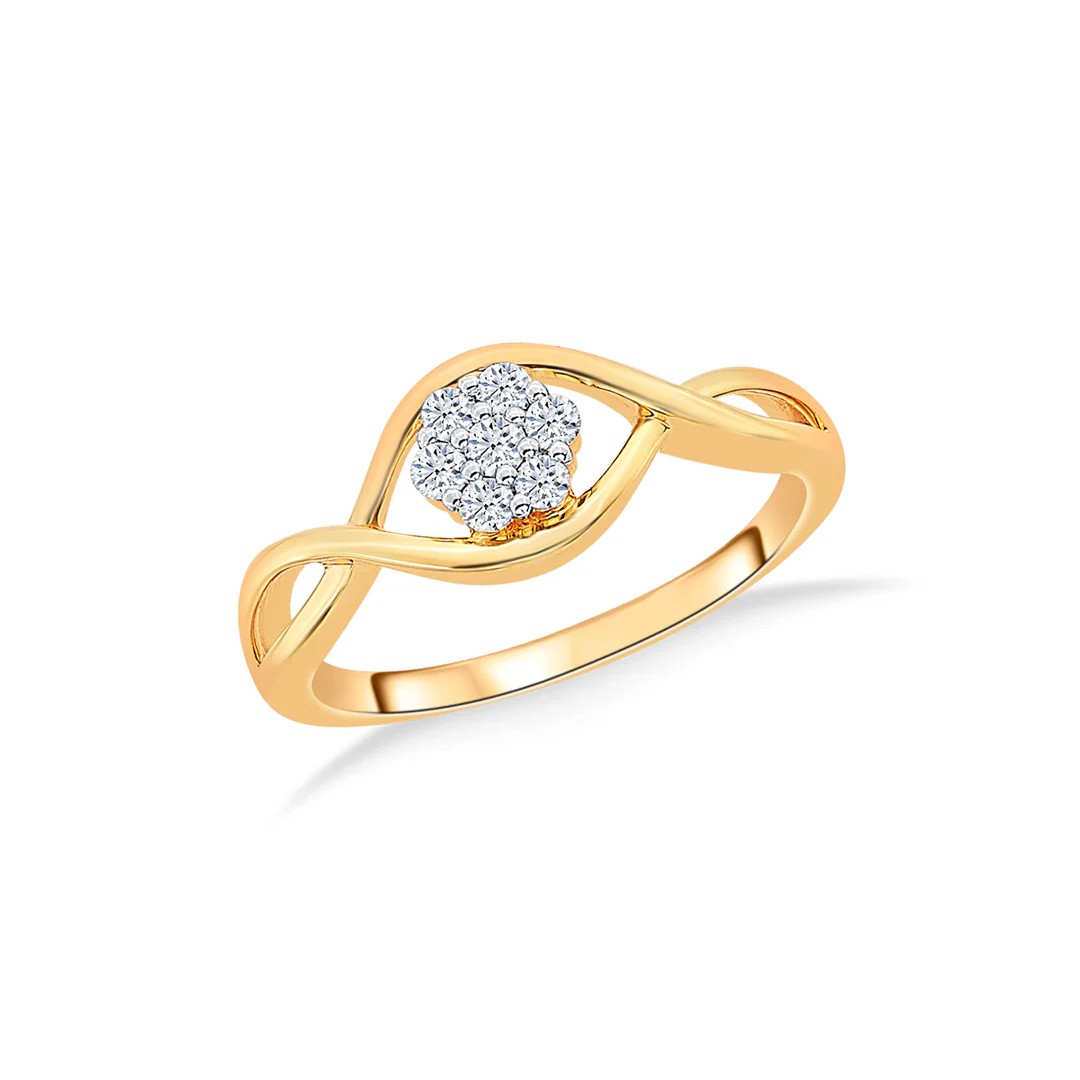 Twist of Bloom Gold & Diamond Ring - Image 2