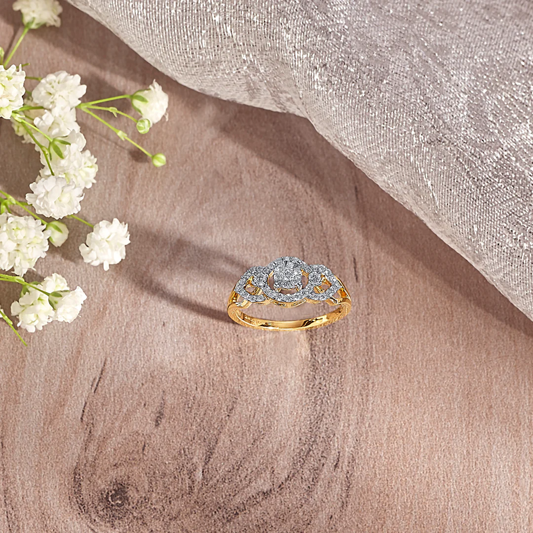 Urban Gold & Diamond Engagement Ring For Women