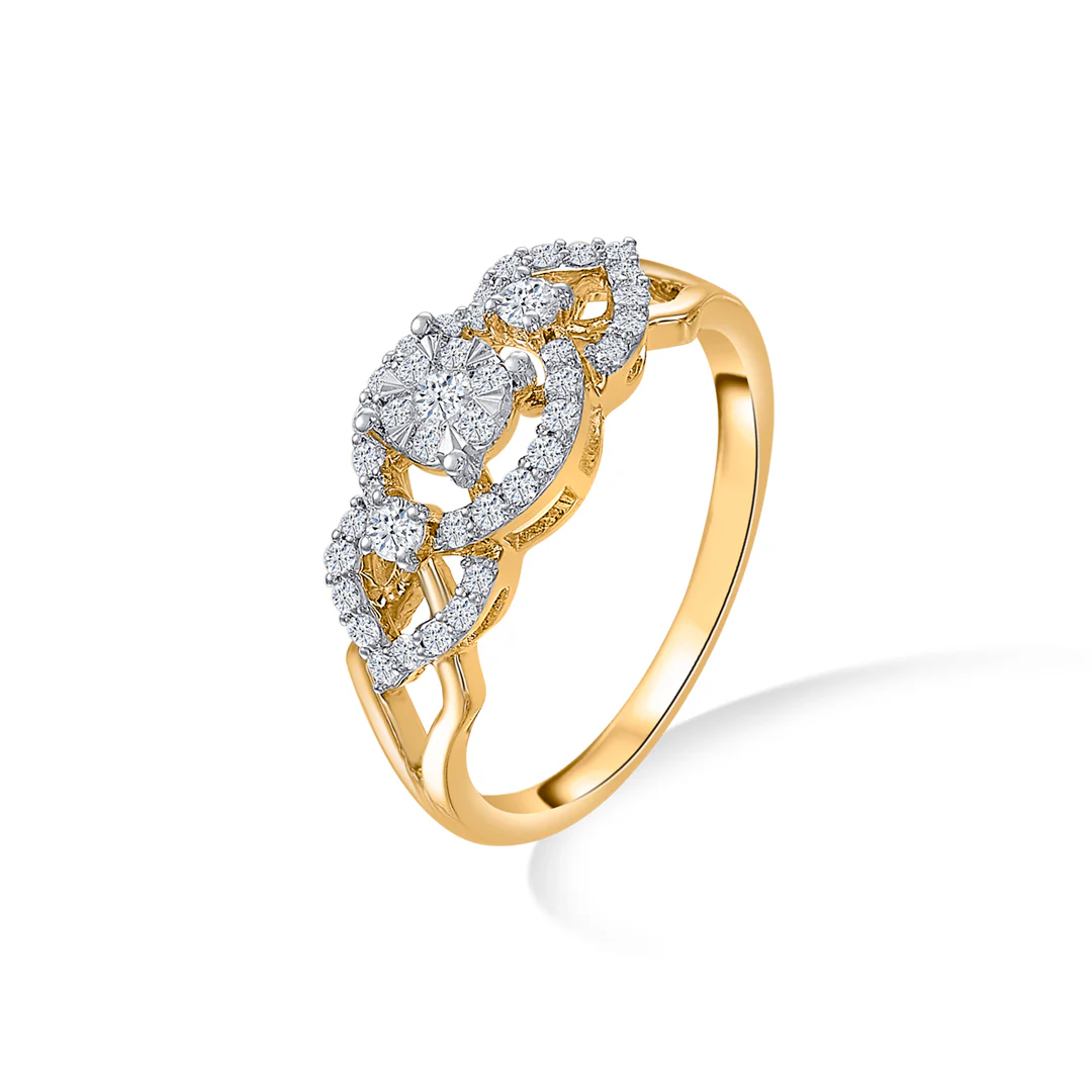 Urban Gold & Diamond Engagement Ring For Women - Image 3