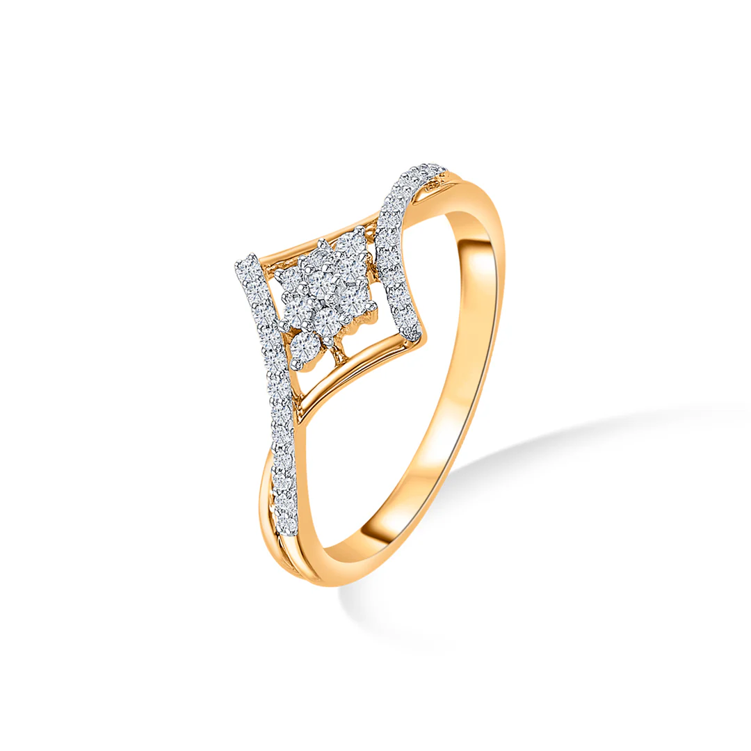 Urban Gold & Diamond Ring For Women - Image 3