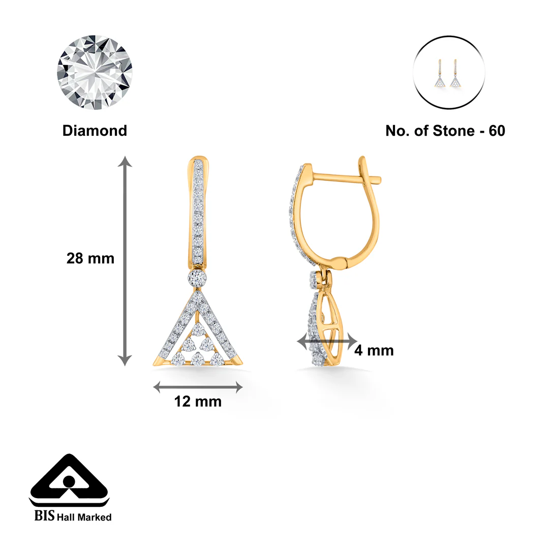 Urban Triad Gold & Diamond Drops & Dangler Earring For Women - Image 6