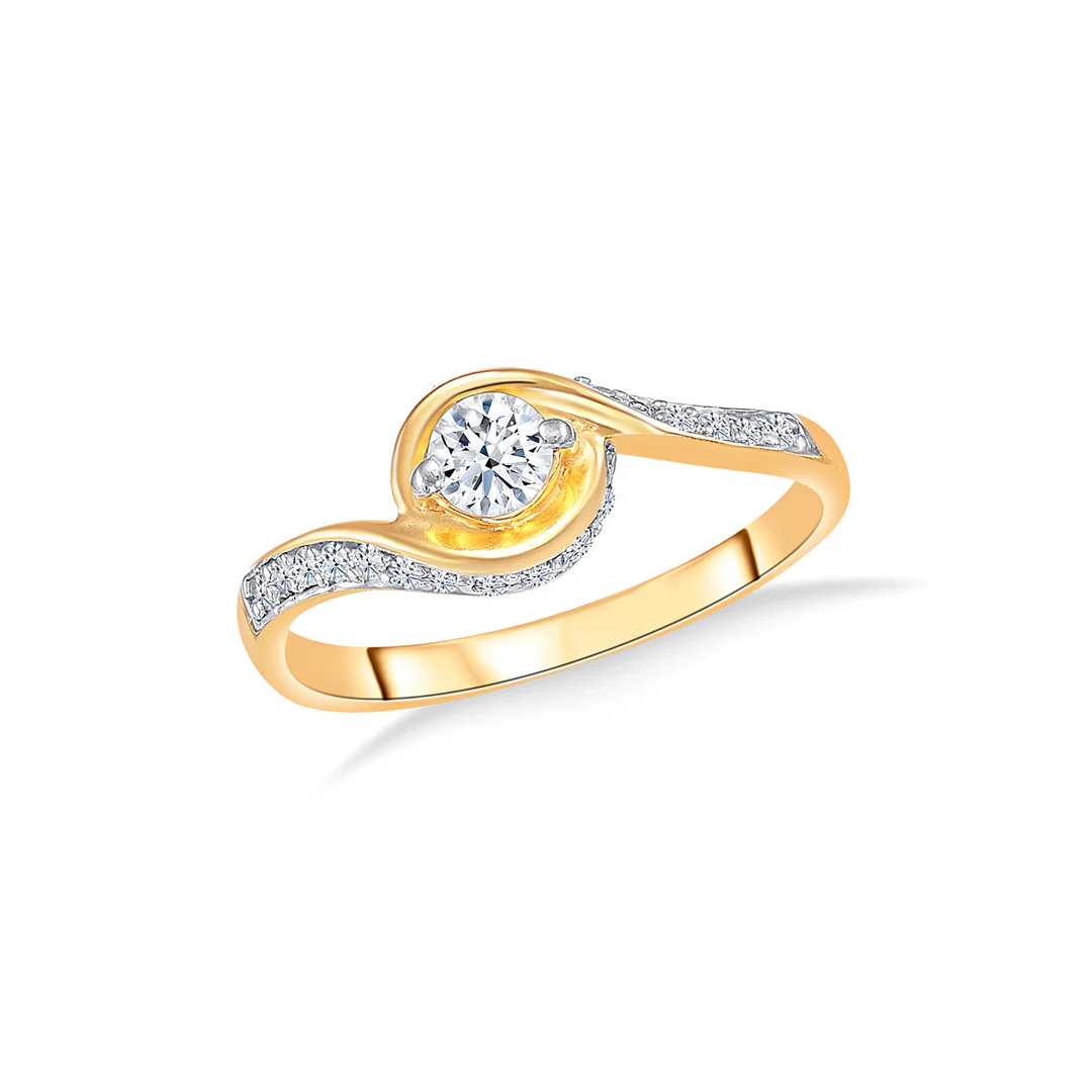Urban Vibes Gold Engagement Ring For Women - Image 2