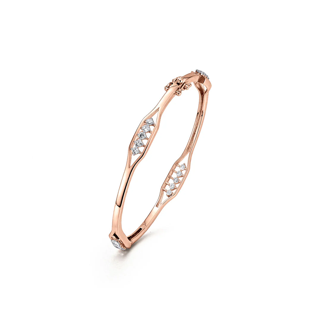 Veloura Weave Diamond Bangle - Image 4