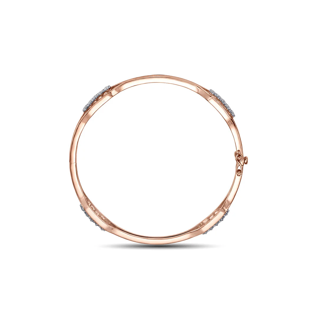 Veloura Weave Diamond Bangle - Image 5
