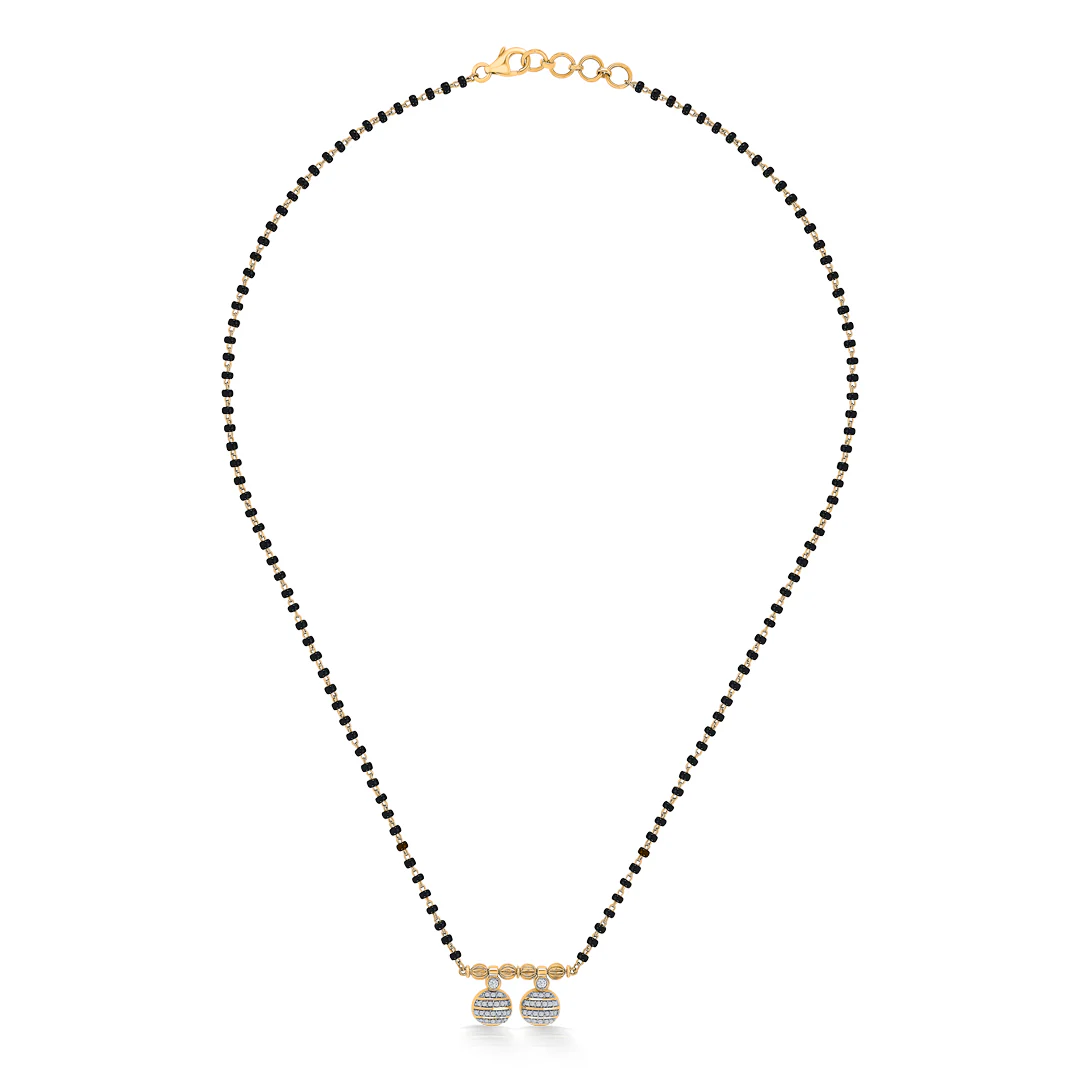 Wati Elegance Gold & Diamond Modern Mangalsutra for Women - Image 2