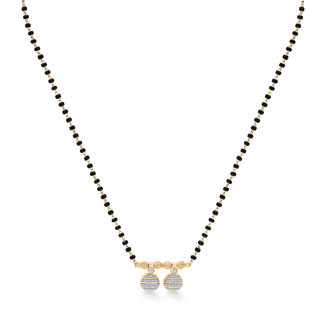 Wati Elegance Gold & Diamond Modern Mangalsutra for Women - Image 3