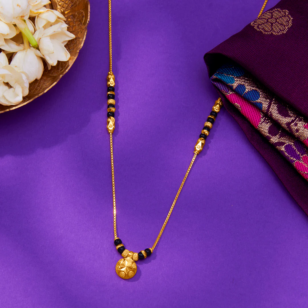 Wati Serenity Yellow Gold Wati Mani Mangalsutra For Women
