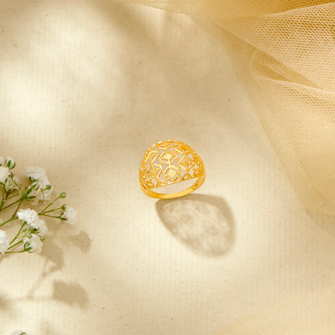 Webbed Wonder Gold Fashion Ring For Women